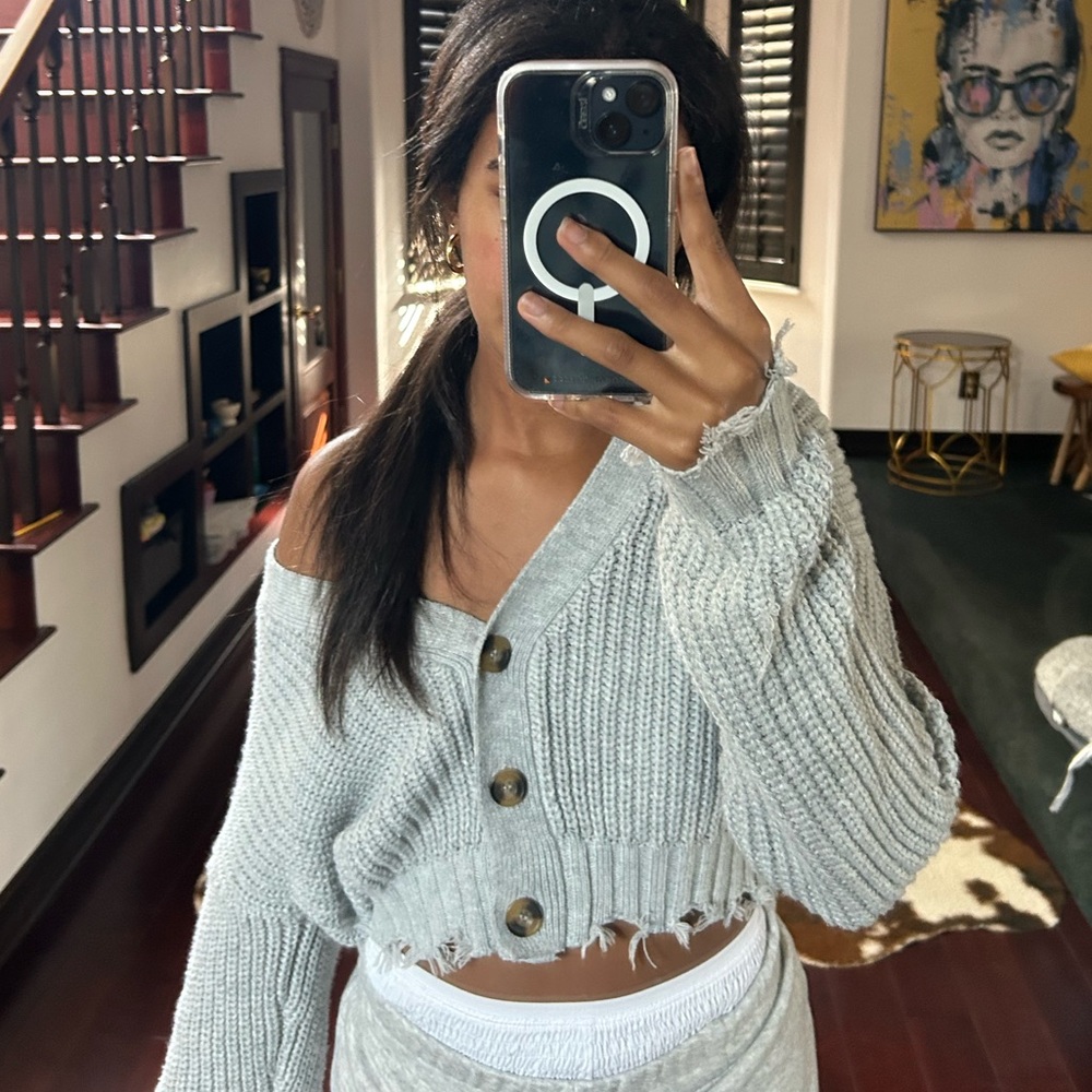 cozy gray jacket